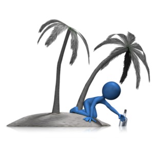 Figure Releasing Bottle PowerPoint clipart graphic preview.