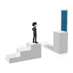 Steps Goal Obstacle PowerPoint clipart graphic preview.