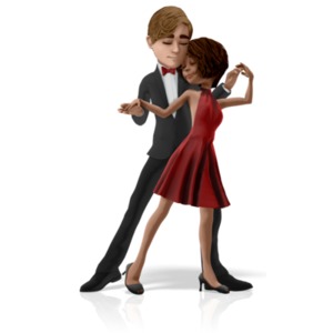 Matt Alice Elegant Dance PowerPoint clipart graphic preview.