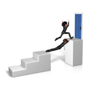 Goal Overcome Obstacle PowerPoint clipart graphic preview.