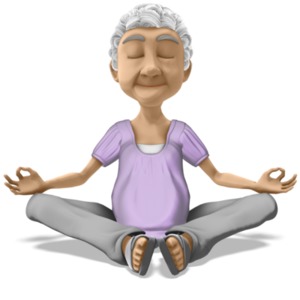 Bernice Meditate PowerPoint clipart graphic preview.