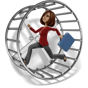 Talia Running Hamster Wheel PowerPoint clipart graphic preview.