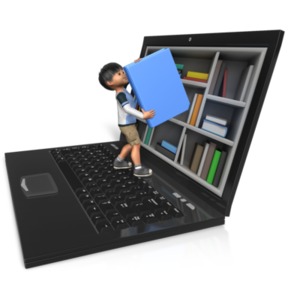James Reaching For Book PowerPoint clipart graphic preview.