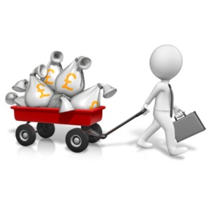 Wagon Full Of Pounds PowerPoint clipart graphic preview.