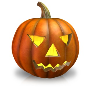 Simple Pumpkin Light PowerPoint clipart graphic preview.