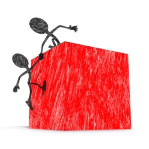 Drawn Stickfigures Helping Up PowerPoint clipart graphic preview.