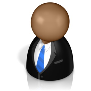 Businessman Pawn PowerPoint clipart graphic preview.