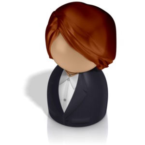 Businesswoman Pawn PowerPoint clipart graphic preview.