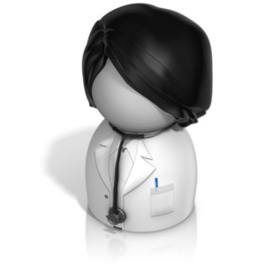 Woman Doctor Pawn PowerPoint clipart graphic preview.