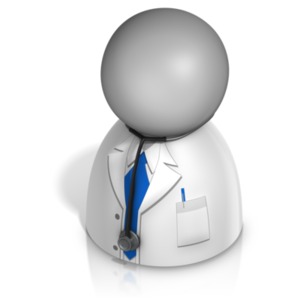 Male Doctor Pawn PowerPoint clipart graphic preview.