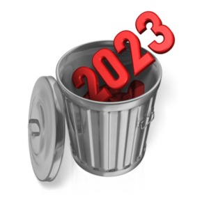 Last Year Garbage Can Custom Customizable PowerPoint clipart graphic preview.