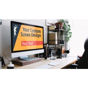 Home Office Computer Custom Customizable PowerPoint clipart graphic preview.