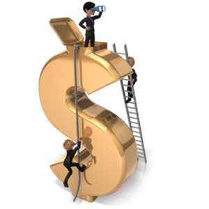 Money Lookout Success PowerPoint clipart graphic preview.