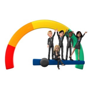 Full Success Gauge PowerPoint clipart graphic preview.