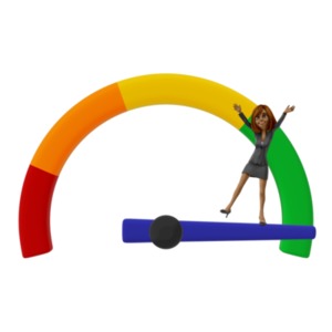 Success Gauge Talia PowerPoint clipart graphic preview.