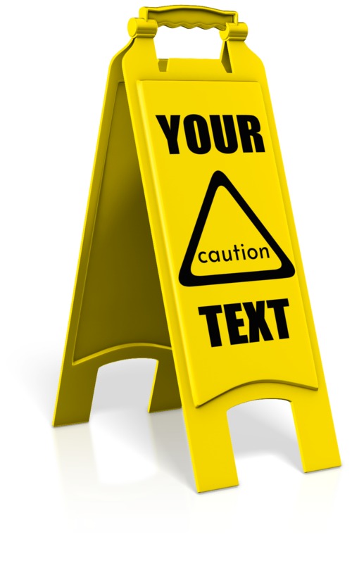 High-resolution customizable clipart of Caution Floor Sign, designed for creative multimedia presentations, dynamic visual storytelling, and professional content design.