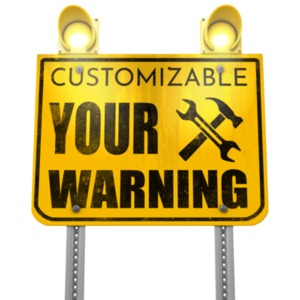 Flashing Lights Sign Customizable PowerPoint clipart graphic preview.