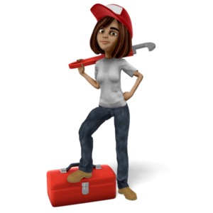 Talia Fixer Upper Wrench PowerPoint clipart graphic preview.