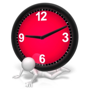 Pressure Under The Clock PowerPoint clipart graphic preview.