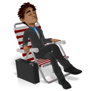 Business Vacation Brad Relax PowerPoint clipart graphic preview.