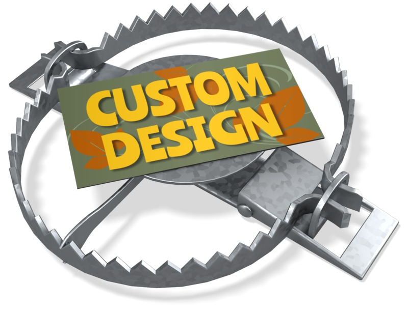 High-resolution customizable clipart of Beartrap Custom, designed for environmental education decks, outdoor recreation marketing, and conservation awareness campaigns.