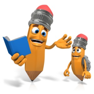Scribbles Pencil Teaching Student PowerPoint clipart graphic preview.