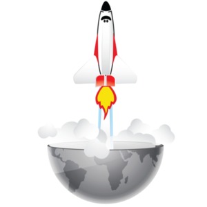 Space Shuttle Earth Blast PowerPoint clipart graphic preview.