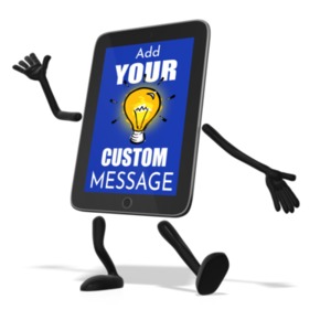 Tablet Tada Customizable PowerPoint clipart graphic preview.