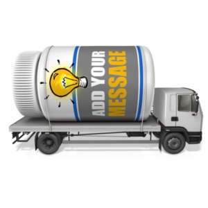 Pill Bottle Delivery Transport Customizable PowerPoint clipart graphic preview.