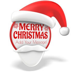 Santa Sign Customizable PowerPoint clipart graphic preview.