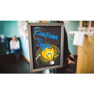 Store Line Sign Custom Customizable PowerPoint clipart graphic preview.