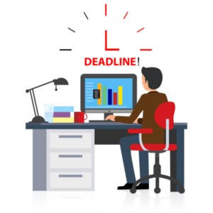 Office Deadline Computer PowerPoint clipart graphic preview.