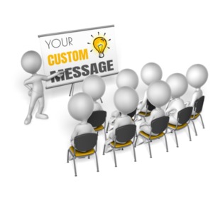 Presenting To Audience Customizable PowerPoint clipart graphic preview.