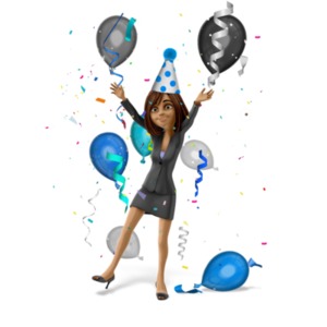 Talia Celebrate Party PowerPoint clipart graphic preview.