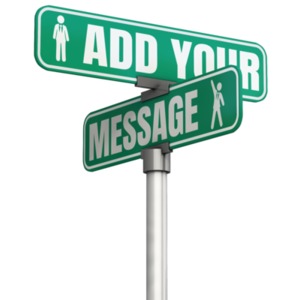 Two Way Custom Street Sign Customizable PowerPoint clipart graphic preview.