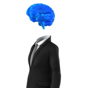 Businessman Brain PowerPoint clipart graphic preview.
