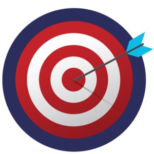 Bullseye Dead Center PowerPoint clipart graphic preview.