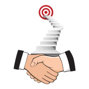 Agreement With A Goal PowerPoint clipart graphic preview.