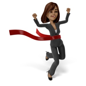Talia Race Raise Hands PowerPoint clipart graphic preview.