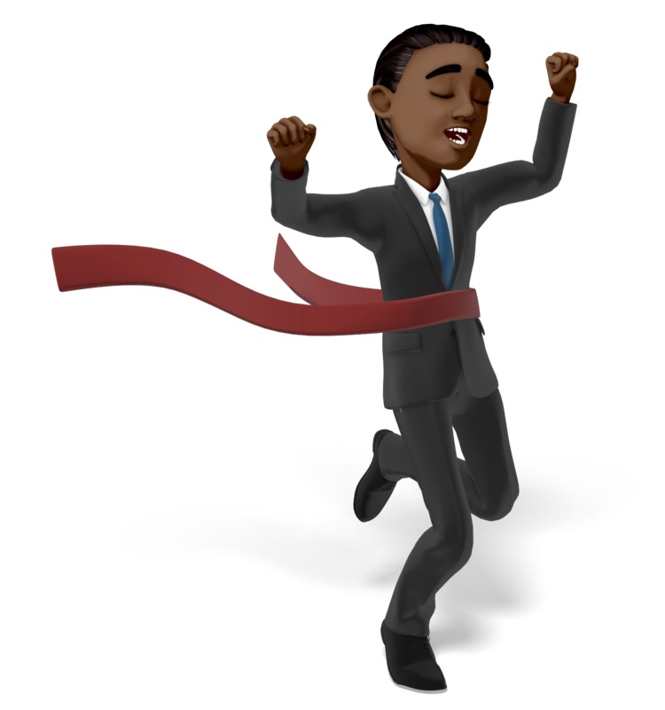 High-resolution clipart illustration of Brad Race Raise Hands, designed for seasonal marketing campaigns, corporate event presentations, and holiday promotions.