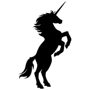 Unicorn Silhouette PowerPoint clipart graphic preview.
