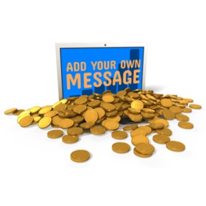 Laptop Spill Coins Custom Customizable PowerPoint clipart graphic preview.