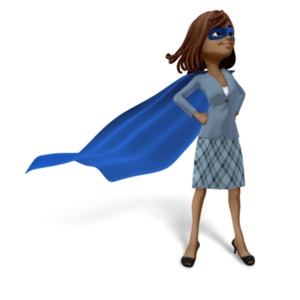 Talia Superhero Business PowerPoint clipart graphic preview.