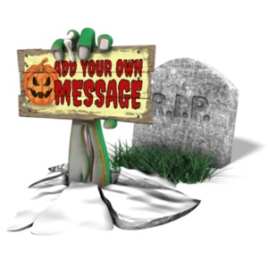 Scary Arm Grave Custom Customizable PowerPoint clipart graphic preview.