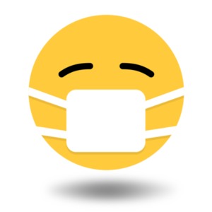 Emoji Virus Mask PowerPoint clipart graphic preview.