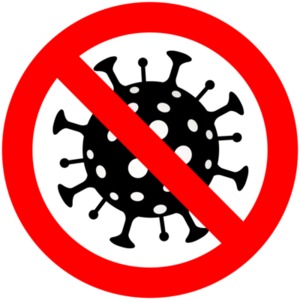 Virus Not Allowed PowerPoint clipart graphic preview.