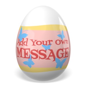 Easter Painted Egg Custom Customizable PowerPoint clipart graphic preview.