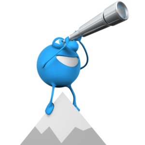 Roundy Mountain Telescope View PowerPoint clipart graphic preview.