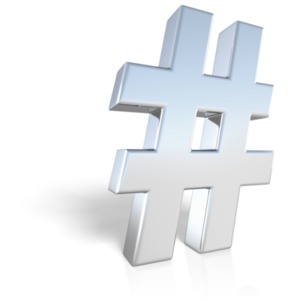 Chrome Pound Symbol PowerPoint clipart graphic preview.