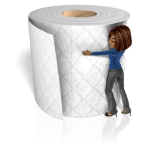 Woman Hug Giant Toilet Paper PowerPoint clipart graphic preview.